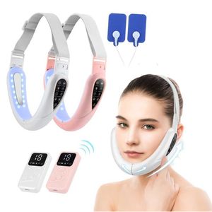 Home Beauty Instrument New EMS microfluidic facial lifting device LED photon weight loss vibration massager with TENS pulse beauty Q240508