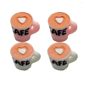 Dekorative Blumen 50/100pcs Großhandel Kawaii Kaffeetasse Flachback -Harz Cabochon Handwerk für DIY -Mobiltelefonhülle Haarwierdekoration