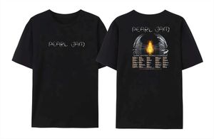Men's T-Shirts 2024 Mens Casual Band Comfort Cotton Pearl Jams Black T-Shirt Womens Summer Dark Matter World Tour Unique Short Slve T240506