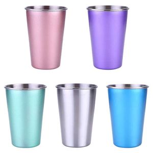 Steel 18oz Stainless 304 Mug Reusable Tumbler Outdoor Travel Mugs Nordic Style Drinking Bar Coffee Juice Tea Beer Cups s