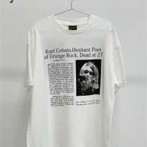 Herr- och kvinnors trender Designer Fashion Vintage Tee Nirvana Band Coburn Character Print Kortärmad T-shirt