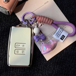 Car Key Fashion TPU Car Remote Key Case For Renault Koleos Kadjar Captur Megane Talisman Espace Clio Zoe Scenic 4 Arkana Dacia Sandero T240509