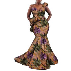 Grundläggande casual klänningar afrikan för kvinnor utanför Shoder Maxi Long Dashiki Party Outfits Fashion Robe Africaine WY10363 Drop Delivery Apparel DHGMM