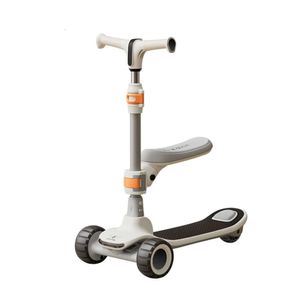 Çocuk Scooter 2-8 1-3 yaşında, Çocuk Bebekler Yanıp Sönen Müzik, Bluetooth Kaykay ile Oturabilir ve Kaydırabilir