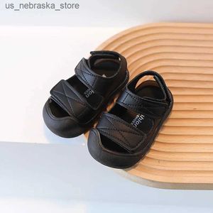 Slipper Childrens Beach Sandals Summer Baby Shoes Solid Color Q240409