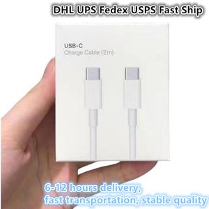 OEM Quality 2m 6FT USB PD 60W 20W 12W Type C to C Super Fast Charging Cords Quick iPhone Charger Cord iPhone Cable for iPhone 14 13 12 11 X Pro Max and Samsung Android phones