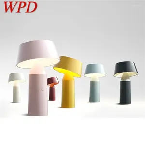 Tischlampen WPD Moderne Lampe Kreative LED -Kabellessdekorativ für wiederaufladbare Schreibtischleuchten