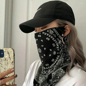 Scarves Summer Sun UV Wind Protection Chiffon Scarf Sunscreen Face Mask Neck Tube Dustproof Cycling Motorcycle Running Ear Hangers