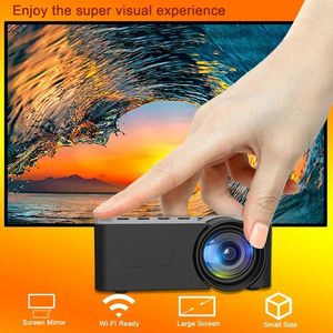 Projektoren Wireless Outdoor Home Theater Projektor Tragbarer Smartphone Projector Mini LED Video Projector Full HD Same Screen iOS/Android J240509