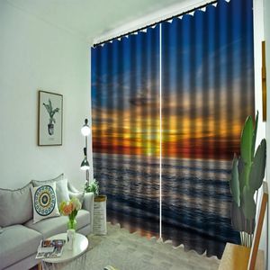 Curtain 3D Printed Waterproof Shower Landscape Curtains Printing Polyester