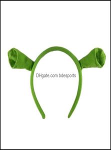 Andra festliga hem Garden Shrek Hairpin Ears pannband Head Circle Halloween Children Adt Show Hair Hoop Costume Artikel Masquerade 9701584