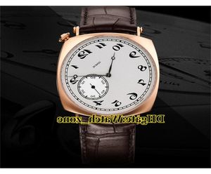 40mm Historiques American 1921 Automatic 82035000R9359 Mens Watch White Dial Rose Gold Case Leather Strap Gents WristWatches2427570
