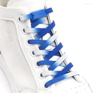 Parti di scarpe 1 paio di lacci piatti per sneaker lacci elastici senza cravatte accesa e spento comodo scarpe pigra in pizzo elastici