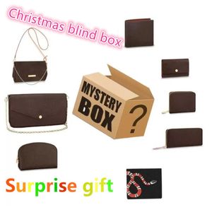 Christmas Blind box Luxury Purse Designer Bags Lucky Boxs One Random Mystery Gift for Holidays Birthday Value Wallets Holders bag Wal 230R