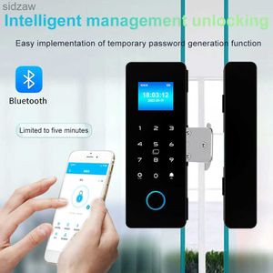 Smart Lock Electronic Digital Lock отпечатка пальцев стеклянная дверь Bluetooth хаха заблокированная приложение пароль пароля IC Card Card Без клавиш.