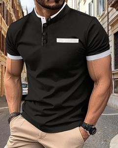 Polo skjorta rutig krage herrar sport polos skjortor ny trend exklusiv jacquard design sportkläder golf skjorta polyester snabb torr passform golf mäns t-shirts