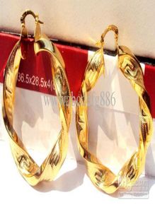 Heavy Big ed 14K Yellow Gold Womens Hoop Earrings 100 real gold not solid not money2480776