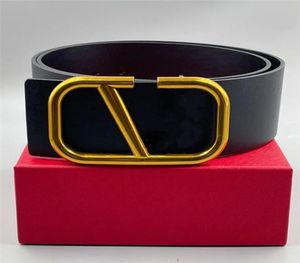 7CM men039s designer belt women039s leather black and red big gold buckle classic leisure luxury belt4281941