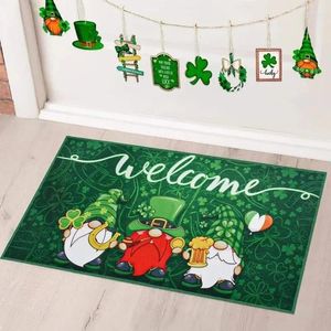 Carpets St. Patricks Day Door Mat Welcome Front Doormat Absorbent Entryway Rug Irish Floor Mats For Indoor Outdoor Home Entrance Decor