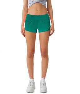 Lu-248 respirável seca rápida short quente short quente esportes feminino bolso de bolso de ginástica