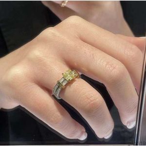 TiffanyJewelry TiffanyBracelet Designer Diamond Rings for Women Finger Anillos新しい色分離メインイエローフルリングv 3mxe 2zxq