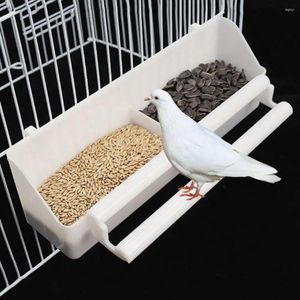 Andra fågelförsörjningar Pet Parakeet Lovebird Finches Plastic Hanging Mat Dish Feater Feed Bowl Water Drinker Cup