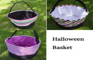 Halloween Festives Candy Basket Polka Dot Bucket Stripe Toy Sacks Funny Trick or Treat Tote Storage Bags Festival Party Decoration3423854