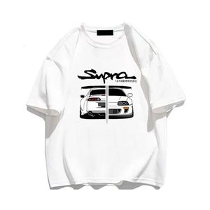 S4XL Japanese Anime Car Cotton Men Tshirts Summer Summer Manga Graphic Women Fashion Streetwear T T Shirts 240506