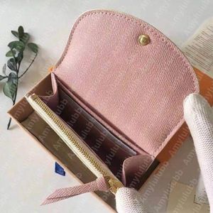 Designer plånbok kvinnor lyxiga korta plånböcker Standard modekorthållare 41939 läder jul närvarande rutig mini handväska pengar väska zipp 3302