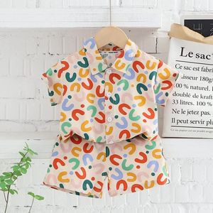 Clothing Sets Summer Full Alphabet Pattern Boys Short Sleeve Set Thin Korean Version Of Children'S Cotton Comfort T-Shirt Baby