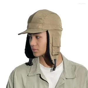 Cycling Caps Pilot Hat Windproof Men's Hunting With Ear Flap Winter Outdoor Trooper Costume Accessories Cold Proof For