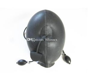 Latex Kopf Sex Hood Maske Qualität weiblicher Sklavengesichtsmaske Mund Bite Gag für BDSM Bondage Folter schweres Spiel Fetisch Erwachsene Toys1693339