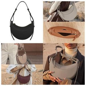 Gratis frakt Luxurys Half Moon Shoulder Bags Women Cross Body Designer Bag Underarm Clutch Tote Handväska läder hobo modeväska nötkött cowboy vin röd