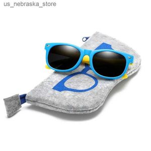 Sunglasses TR90 childrens TAC polarized sunglasses with rubber bag Q240410