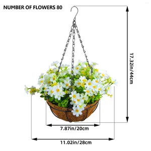 Dekorativa blommor 1 datorer metall hängande korg för växter blomma trädgård krukor planters runda tråd växthållare krukor hem balkong dekoration