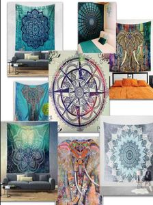 150130 cm polyester bohemian tapestry mandala strandhanddukar hippie kast yogamatt handduk indisk polyester vägg hängande dekor 44 desi1417182