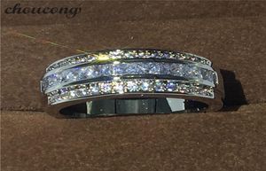 Smycken manlig ring 3mm 5a zirkon cz vitt guldfyllt parti engagemang bröllop band ring för män storlek 511 j1907167120555