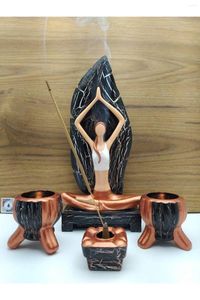 Candle Holders Yoga Girl Incense Holder And Table Bookshelf Candlestick Wedding Decoration Bar Party Living Room Decor Home Gift Office