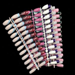 100 fogli Mix Color Cover Full Cover Ballerina Nail TIPS Candy Color Nails finte Acrilic Square Ending False Nail Art Tips in Bulk 240430