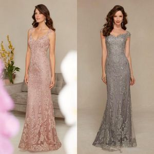 Modest Lace Appliques Long Mermaid Mother of the Bride Dresses V Neck Formal Evening Party Gowns for Wedding Guest Dress 226C