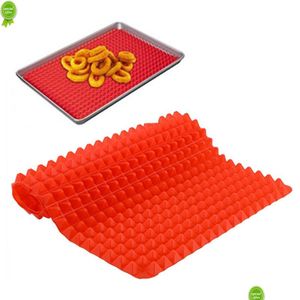 Ferramentas de pastelaria de panificação Novo Sile Cooking Mat Pyramid Sheets Baking Pan churrasqueira Diretora Drop Drop Dhupo