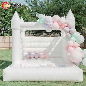 outdoor activities Kids Mini bouncer white bounce house with ball pit pool pink inflatable bouncy castle