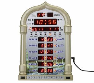 Azan Mosque Prayer Clock Islamic Mosque Calendar Muslim Prayer Wall Clock Alarm Ramadan Home Decor Remote ControlNot battery1574578