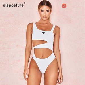 Women's Swimwear designer PR Inverted triangle new sexy one-piece slim solid bikini swimsuit XN8Z