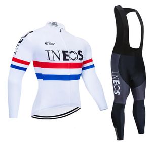 INEOS Winter Cycling Jersey kit 2020 Pro Team Thermal Fleece Bicycle Clothing 9D gel padded Bib pants set Ropa Ciclismo Invierno9998973