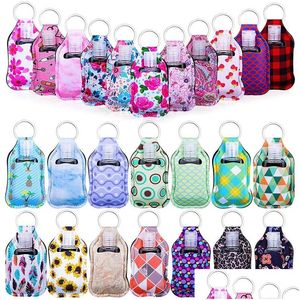 Party Favor Portable 30 ml Hand Sanitizer Holders Mini Bottle ER för ryggsäck och handväska diverse mönster släpp leverans hem trädgård fes dhusg