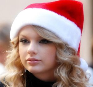 Модные взрослые рождественские шляпы Санта -шляпа мягкая красная плюшевая вечеринка шапочки классические партии рождественский костюм царстма украшения 3208659