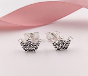 Studs Enchanted Crowns Authentic 925 Sterling Silver Studörhängen Passar Europeiska stil Studs Jewelry Ansy Jewel 297127CZ7395930