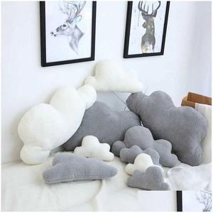 Cushion/Decorative Pillow Clouds Nordic Soft Cloud Car P Nap Sofa Cushion Creative Special Shape Drop Delivery Home Garden Textiles Dhrzm