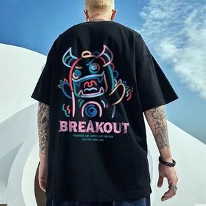 Märke tecknad designer sommar män kvinnor t skjortor lösa överdimensionerade tees kläder mode toppar bomull blandning mans casual skjorta streetwear kort ärm herr tshirts 8xl